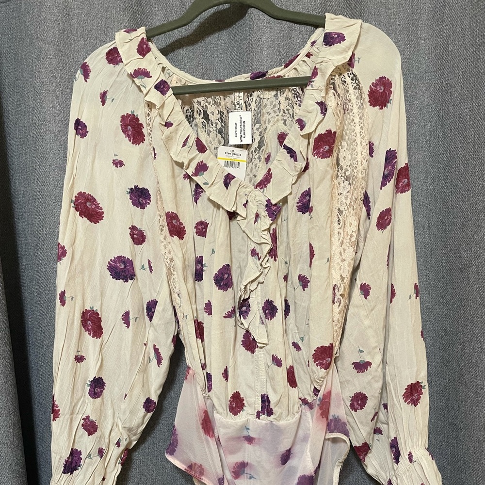 Free people floral bodysuit